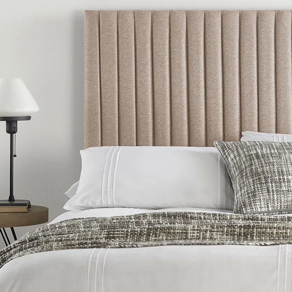 Catherine Lansfield Soho Single Headboard - Natural, Saxon Twill