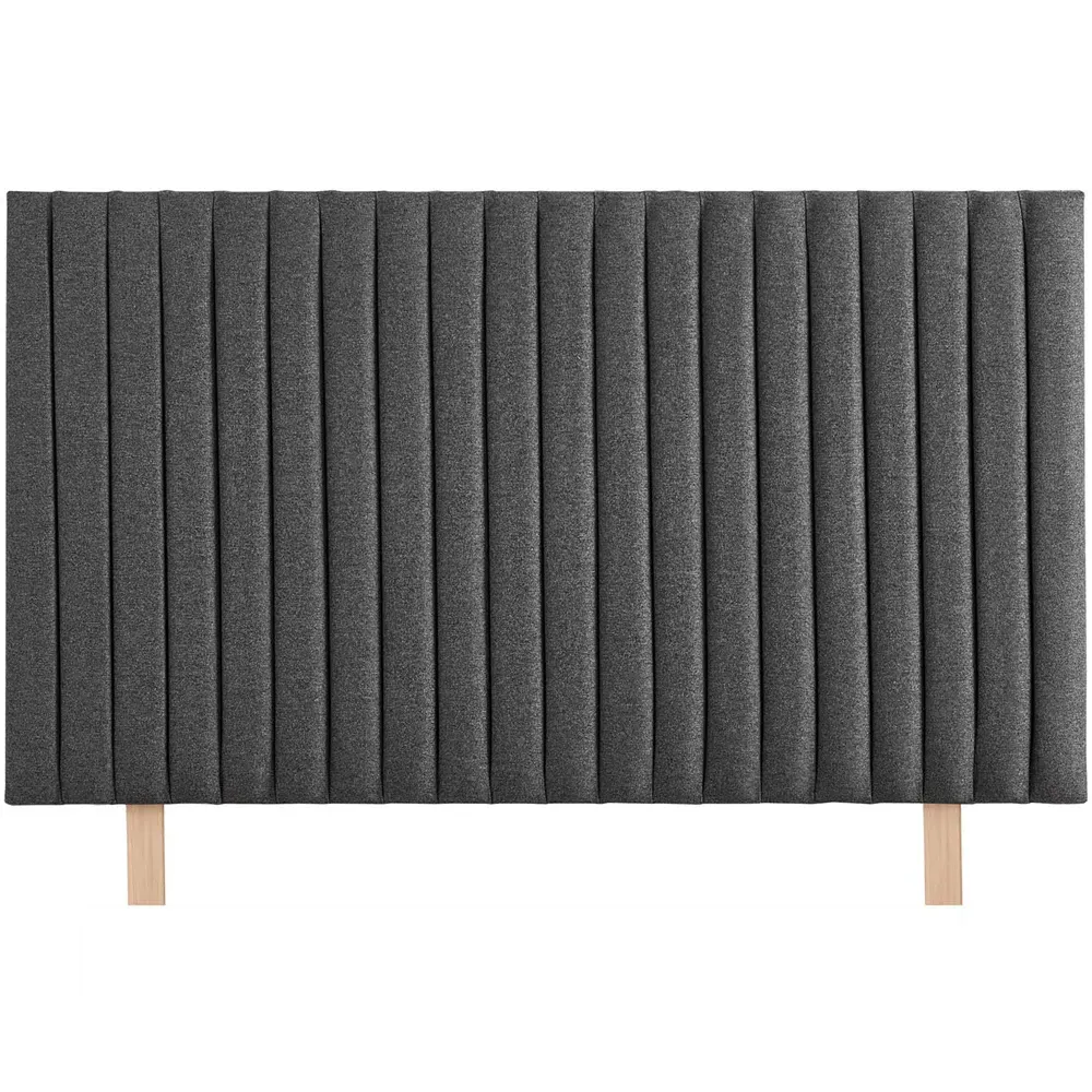 Catherine Lansfield Soho Small Double Headboard - Charcoal, Saxon Twill