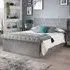 Chesterfield Super King Ottoman Bed with Storage - Grey, Velvet