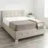 Double Ottoman Storage Bed with End Lift - Beige, Linen