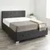 Double Ottoman Storage Bed with End Lift - Black, Linen