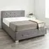 Double Ottoman Storage Bed with End Lift - Grey, Linen