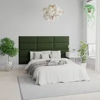 EasyMount Wall Mounted Headboard Panels 2 Pack - Green, Velvet