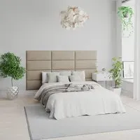EasyMount Wall Mounted Headboard Panels 2 Pack - Natural, Linen