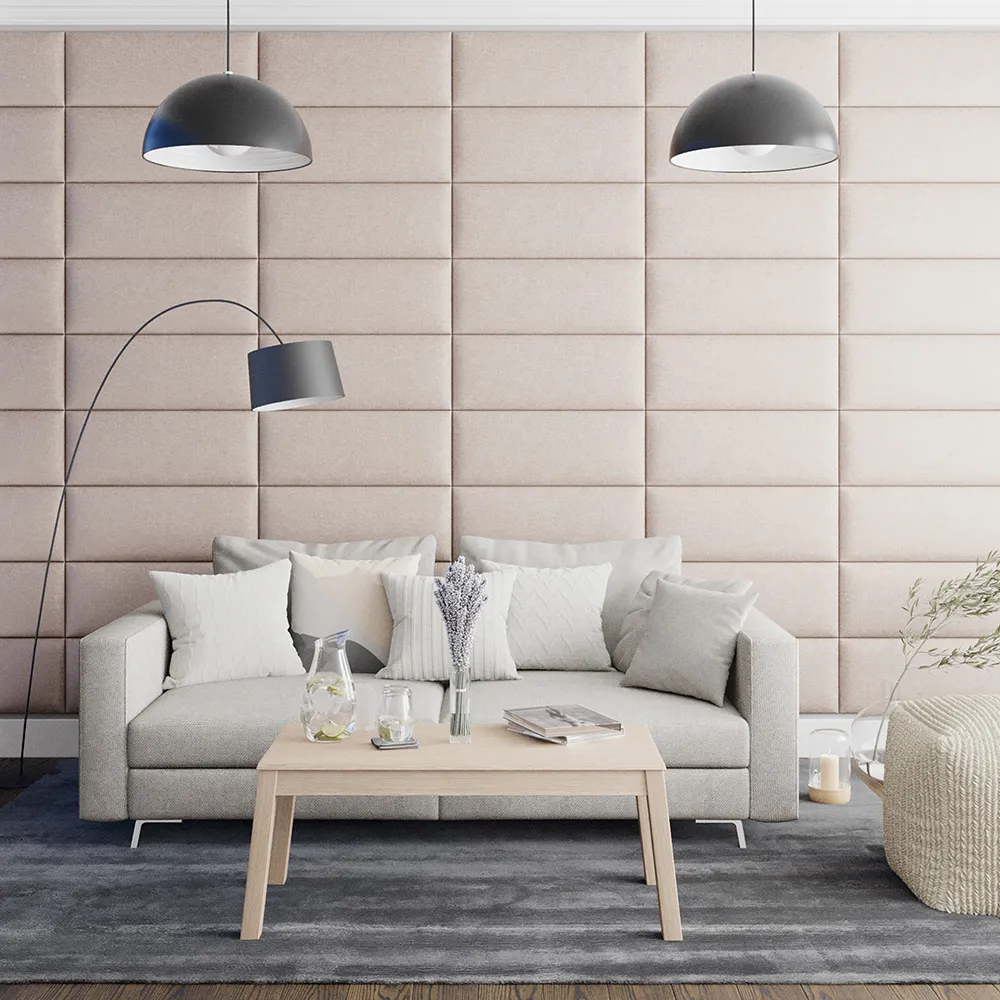 EasyMount Wall Mounted Headboard Panels 2 Pack - Natural, Twill