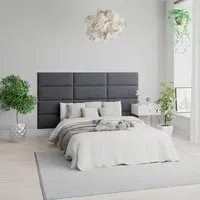 EasyMount Wall Mounted Headboard Panels 2 Pack - Silver, Velvet