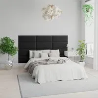 EasyMount Wall Mounted Headboard Panels 4 Pack - Black, Velvet