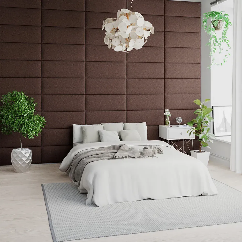 EasyMount Wall Mounted Headboard Panels 4 Pack - Chocolate, Knit