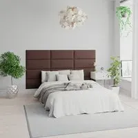 EasyMount Wall Mounted Headboard Panels 4 Pack - Chocolate, Knit