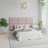 EasyMount Wall Mounted Headboard Panels 4 Pack - Pink, Cotton