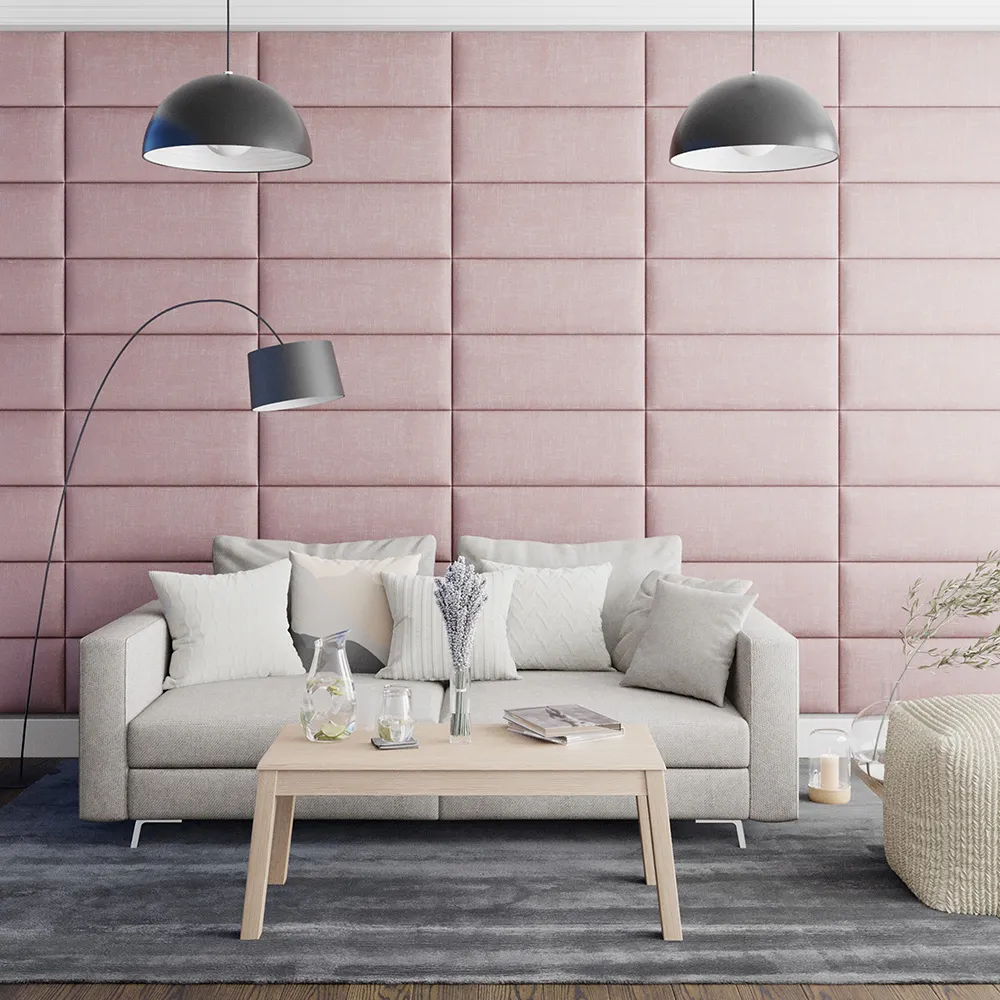 EasyMount Wall Mounted Headboard Panels 8 Pack - Tea Rose, Cotton