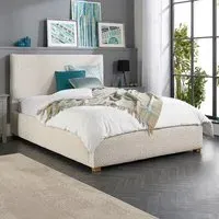 Garland Small Double Ottoman Bed Frame - Cream, Boucle