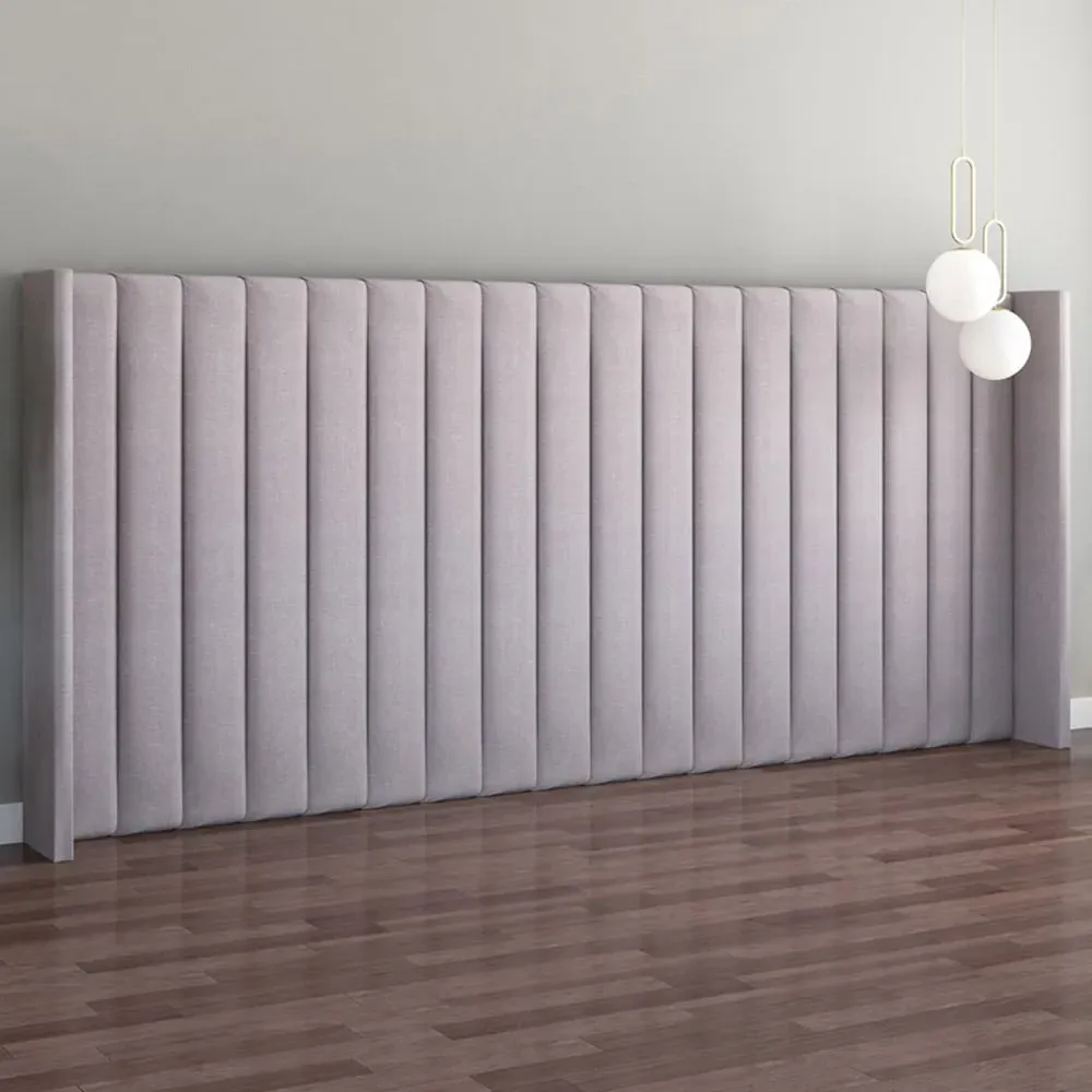 Grandeur Wing Headboard - Grey, Linen