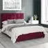 Hepburn Double Ottoman Bed with Storage - Berry, Velvet