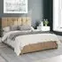 Hepburn Double Ottoman Bed with Storage - Champagne, Velour