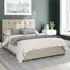 Hepburn Double Ottoman Bed with Storage - Cream, Malham Weave