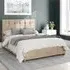 Hepburn King Size Ottoman Bed with Storage - Beige, Linen