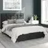 Hepburn King Size Ottoman Bed with Storage - Black, Velvet