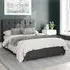 Hepburn King Size Ottoman Bed with Storage - Charcoal, Twill