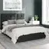 Hepburn King Size Ottoman Bed with Storage - Ebony, Malham Weave