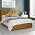 Hepburn King Size Ottoman Bed with Storage - Ochre, Velvet