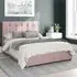Hepburn King Size Ottoman Bed with Storage - Pink, Cotton
