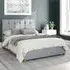 Hepburn King Size Ottoman Bed with Storage - Sky, Malham Weave