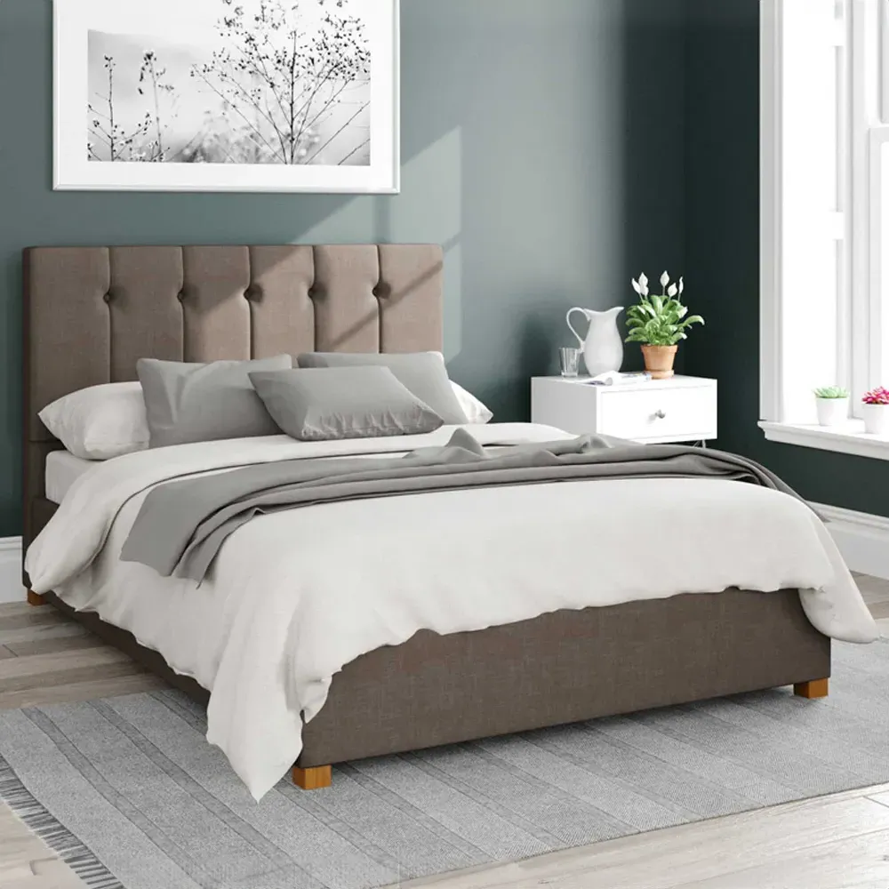 Hepburn King Size Ottoman Bed with Storage - Slate
