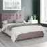 Hepburn Single Ottoman Bed with Storage - Blush, Velvet