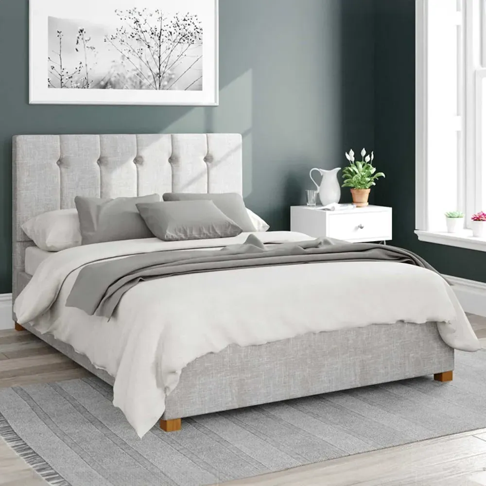 Hepburn Single Ottoman Bed with Storage - Grey, Cotton image