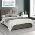 Hepburn Single Ottoman Bed with Storage - Grey, Malham Weave