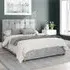Hepburn Single Ottoman Bed with Storage - Silver, Linen