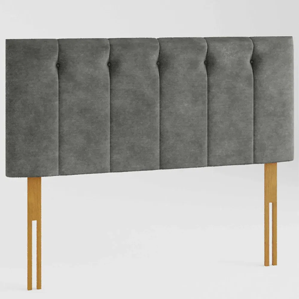 Hepburn Small Double Headboard - Grey, Linen