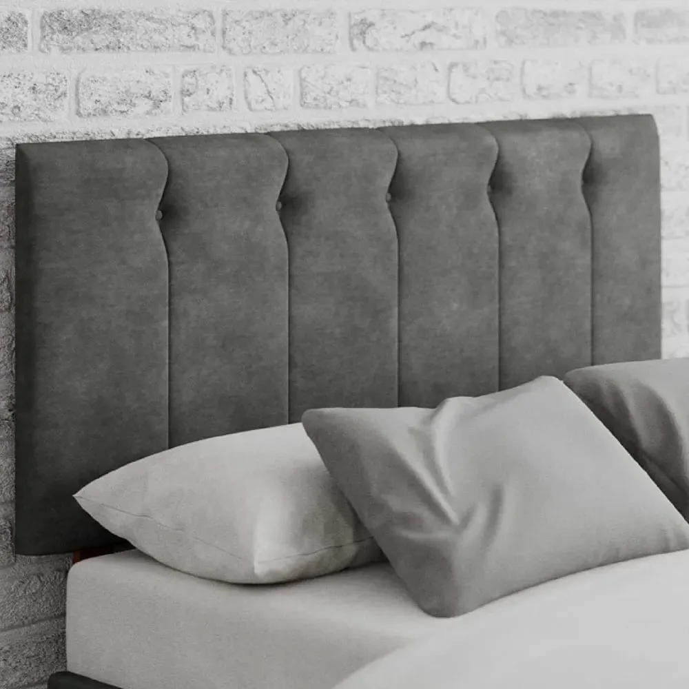 Hepburn Small Double Headboard - Grey, Linen