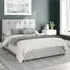 Hepburn Small Double Ottoman Bed with Storage - Grey, Cotton