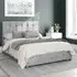 Hepburn Small Double Ottoman Bed with Storage - Silver, Linen