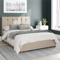 Hepburn Super King Ottoman Bed with Storage - Cream