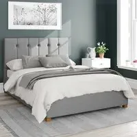 Hepburn Super King Ottoman Bed with Storage - Grey, Linen