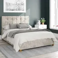 Hepburn Super King Ottoman Bed with Storage - Pearl, Velvet