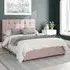 Hepburn Super King Ottoman Bed with Storage - Pink, Cotton