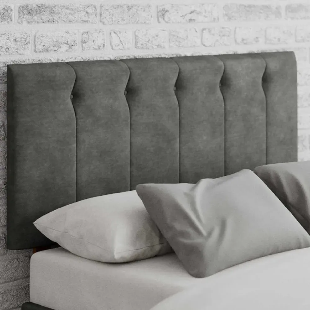 Hepburn Super King Size Headboard - Grey, Linen