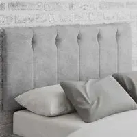 Hepburn Super King Size Headboard - Silver, Linen