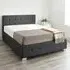 King Size Ottoman Storage Bed with End Lift - Black, Linen