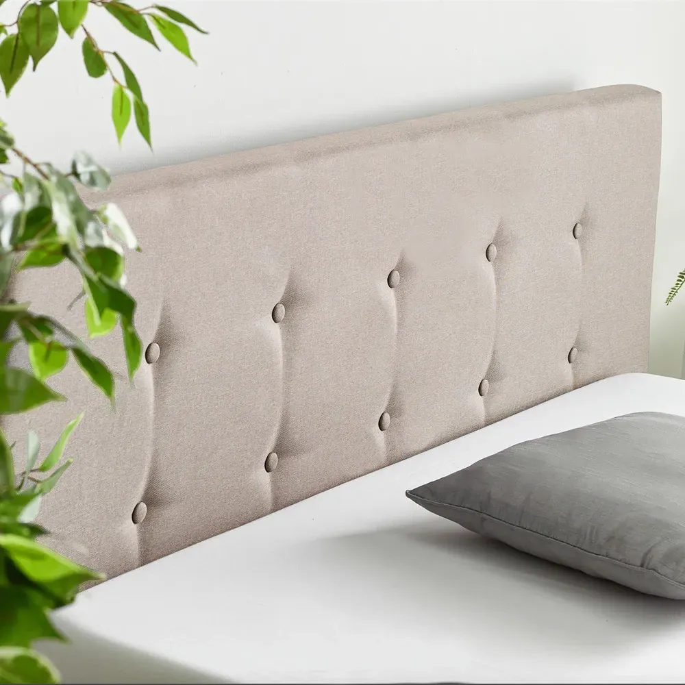 King Size Ottoman Storage Bed with End Lift - Cream, Linen