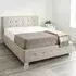 King Size Ottoman Storage Bed with End Lift - Cream, Linen