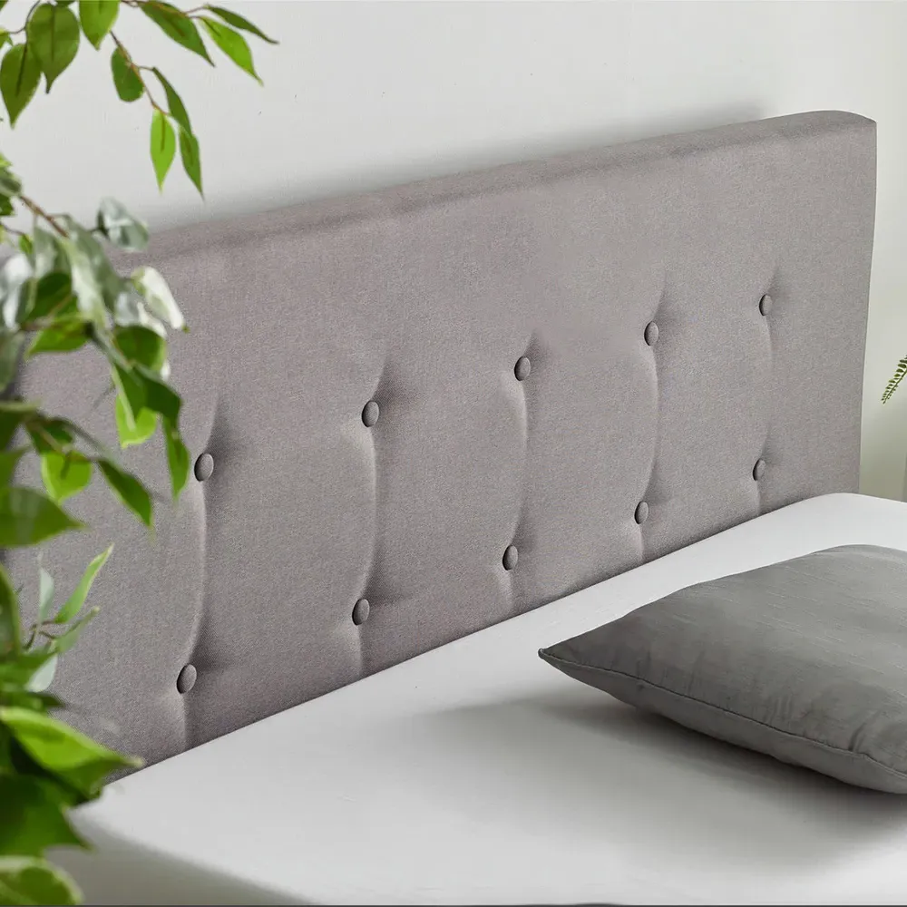 King Size Ottoman Storage Bed with End Lift - Grey, Linen