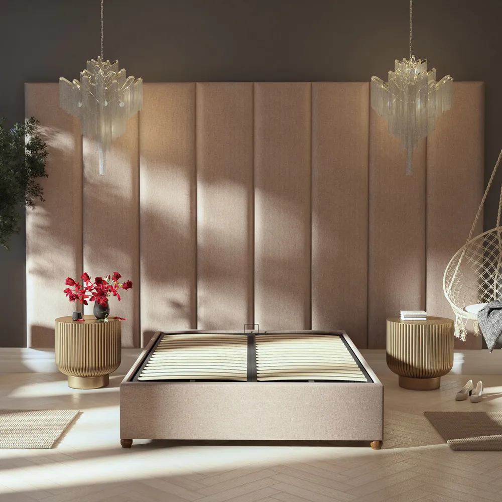 Llewelyn-Bowen Wall Mounted Headboard Panel - Cream, Twill