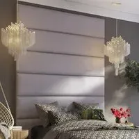 Llewelyn-Bowen Wall Mounted Headboard Panel - Grey, Linen