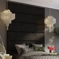 Llewelyn-Bowen Wall Mounted Headboard Panel - Grey, Linen