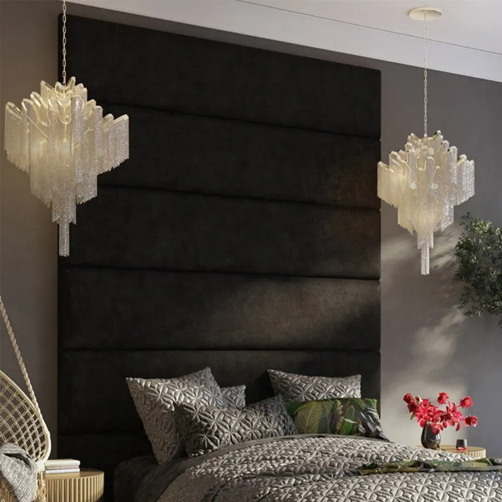 Llewelyn-Bowen Wall Mounted Headboard Panel - Grey, Linen